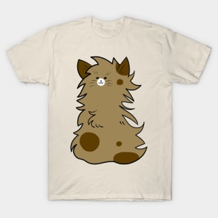 Fluffy Cat Blob with Spots T-Shirt